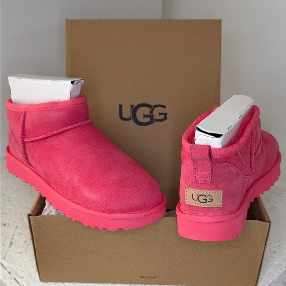 UGG Shoes - UGG NEW pink low cut suede boots. New inbox never worn.